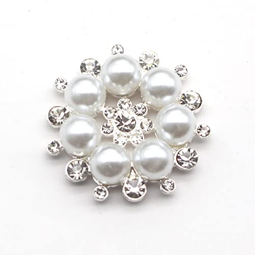 DIY Buttons for Sewing, Große Strassknöpfe for Basteln, 5 Stück Kunstperlenknöpfe, flache Rückseite, Verzierungen, Blumen-Strassanhänger for die Herstellung von Schmuck, Broschen, Kleidung, Taschen, S DIY Buttons for Sewing, Große Strassknöpfe for Basteln, 5 Stück Kunstperlenknöpfe, flache Rückseite, Verzierungen, Blumen-Strassanhänger for die Herstellung von Schmuck, Broschen, Kleidung, Taschen, S von dvnFWKc