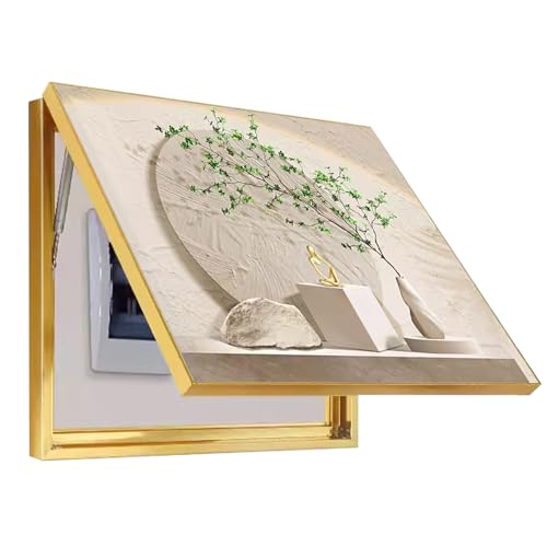 Elektrische Panel Abdeckung, Dekorative Bemalung einer modernen Wandzählerabdeckung, versteckte Bemalung eines Innenverteilerkastens mit hydraulischer Stangenunterstützung(A,55x45cm/21.7x17.7inch) von dvnFWKc
