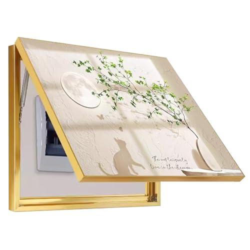 Elektrische Panel Abdeckung, Dekorative Bemalung einer modernen Wandzählerabdeckung, versteckte Bemalung eines Innenverteilerkastens mit hydraulischer Stangenunterstützung(E,60x50cm/23.6x19.7inch) von dvnFWKc