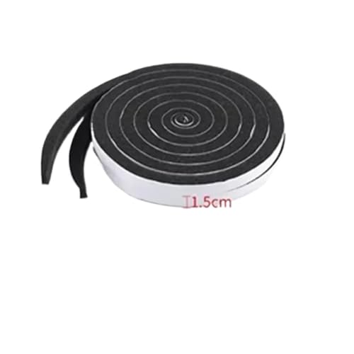 Mehrzweckband, 4m Fensterdichtungsstreifen Schaumstoff Selbstklebendes Klebeband Winddicht Schalldichte Tür Wetterschutz Staubdichter Türnahtdichtungsstreifen(Black,15mm) von dvnFWKc