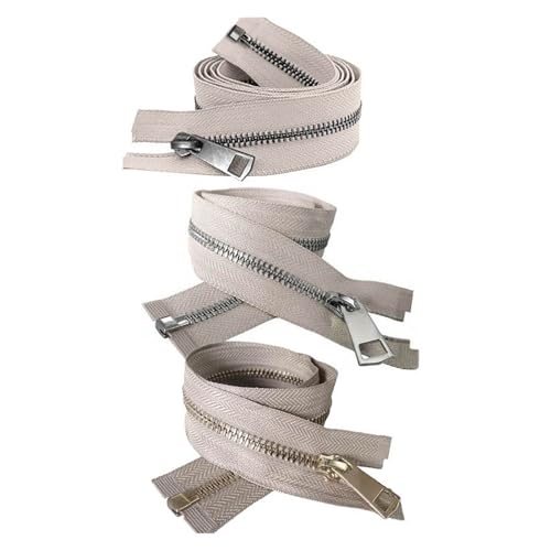 Universaler Reißverschluss, 3 Stück 20/30/40/50/60/70/80 cm, bunt, offen, mit automatischer Verriegelung, Metallreißverschluss, DIY-Handarbeit for Kleidung, Taschen, Kleidungsstücke, Schuhe(Beige,70cm Universaler Reißverschluss, 3 Stück 20/30/40/50/60/70/80 cm, bunt, offen, mit automatischer Verriegelung, Metallreißverschluss, DIY-Handarbeit for Kleidung, Taschen, Kleidungsstücke, Schuhe(Beige,70cm von dvnFWKc