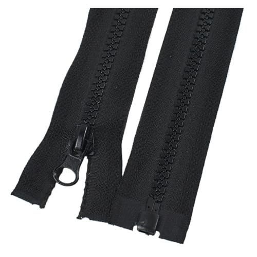 Universaler Reißverschluss, 3 Stück 5# Harzreißverschlüsse for Nähen von Kleidungsverschlüssen, Ersatzreparaturreißverschlüsse, 40–120 cm, offenes Ende, Auto-Lock-Kunststoffreißverschlusszubehör(Black von dvnFWKc
