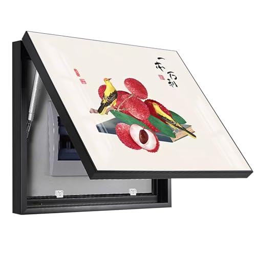 dvnFWKc Elektrische Panel Abdeckung, Dekorative Lackierung des Stromzählerkastens, Lackierung der versteckten Schalttafel mit Lackierung des Hydraulikhebelschalters(A,55x45cm/21.7x17.7inch) von dvnFWKc