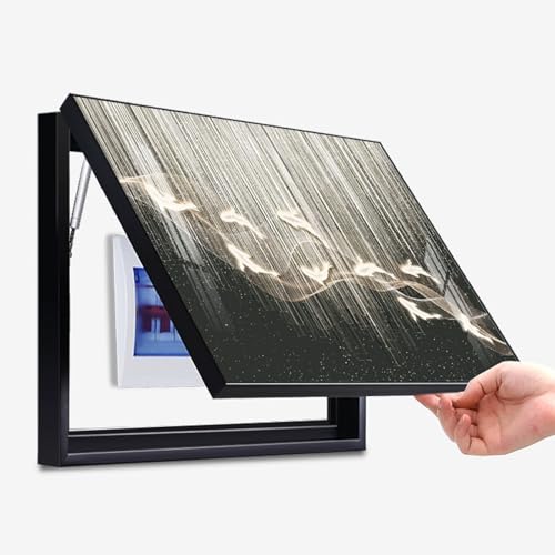 dvnFWKc Elektrische Panel Abdeckung, Dekoratives Bild eines Verteilerkastens, dekorativer Bilderrahmen eines Flip-Zählerkastens, verstecktes Bild eines modernen Zählerkastens(A,23.6x19.6in) von dvnFWKc