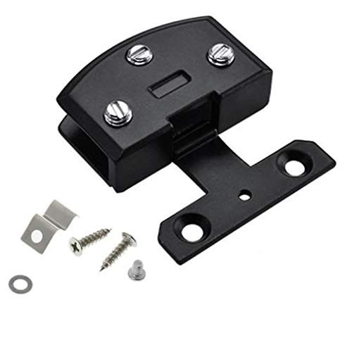 dvnFWKc Klemmen Sortiment Kit, 1 stücke Glastürscharnier Leicht Installation Möbel Schrank Schrank Tor Klemme Supporter Display Hardware Scharniere Edelstahl(Black) von dvnFWKc