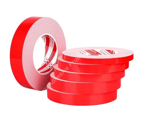 dvnFWKc Mehrzweckband, 2 Rollen doppelseitiges Schaumstoffband, temperaturbeständig, dämpfend, abdichtend, Autoband, PE-Schwamm, Polyethylen, selbstklebendes doppelseitiges Klebeband(1MM*10MM) von dvnFWKc