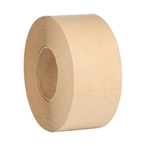 dvnFWKc Mehrzweckband, 50 m Stärkekleber, Nasswasser-Kraftpapierband, abbaubar, umweltfreundlich, braunes Klebeband, beschreibbares Kraftband for Verschließen von Versand(0.18MM*60MM) von dvnFWKc