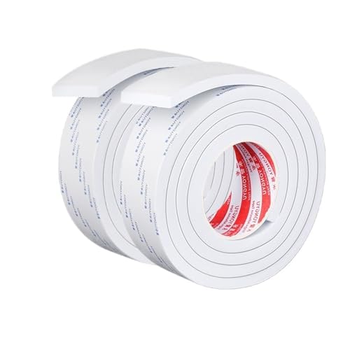 dvnFWKc Mehrzweckband, Schaumstoffband, selbstklebend, stoßfest, feuchtigkeitsbeständig, einseitiges Klebeband, Dichtung, Reibungsschutz, Schaumstoff-Klebeband, 2 m(10MM*10MM) von dvnFWKc