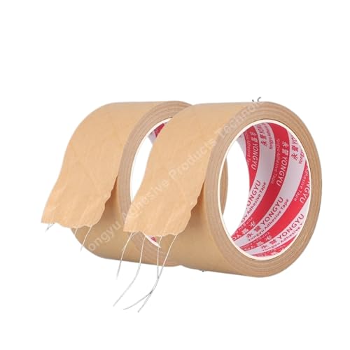 dvnFWKc Mehrzweckband, Viskositätsbraunes Kraftpapierband, selbstklebendes, reißfestes, faserverstärktes Klebeband for versiegelte Kartonverpackungen(0.13MM*72MM,50M) von dvnFWKc