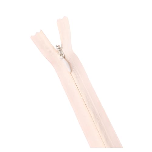 dvnFWKc Universaler Reißverschluss, 10 Stück/Packung 28 cm 35 cm -60 cm 3# Unsichtbarer Reißverschluss Nylon-Spulenreißverschluss for DIY-Handwerksstoff-Nähzubehör(Beige,45cm) von dvnFWKc