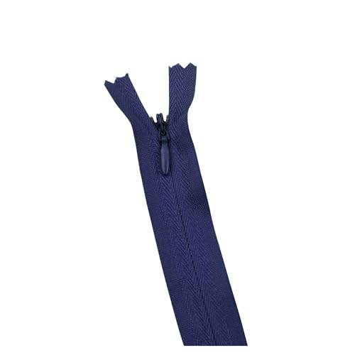 dvnFWKc Universaler Reißverschluss, 10 Stück/Packung 28 cm 35 cm -60 cm 3# Unsichtbarer Reißverschluss Nylon-Spulenreißverschluss for DIY-Handwerksstoff-Nähzubehör(Dark Blue,28cm) von dvnFWKc