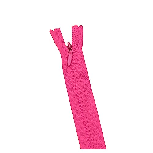 dvnFWKc Universaler Reißverschluss, 10 Stück/Packung 28 cm 35 cm -60 cm 3# Unsichtbarer Reißverschluss Nylon-Spulenreißverschluss for DIY-Handwerksstoff-Nähzubehör(Dark Rose Red,45cm) von dvnFWKc