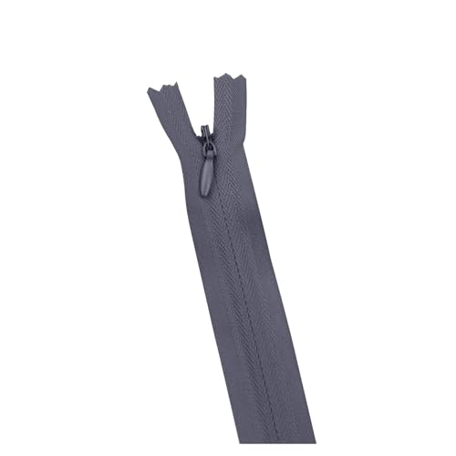 dvnFWKc Universaler Reißverschluss, 10 Stück/Packung 28 cm – 60 cm 3# Unsichtbarer Reißverschluss Nylon-Spulenreißverschluss for DIY-Handwerksstoff-Nähzubehör(Deep Gray,35cm) von dvnFWKc