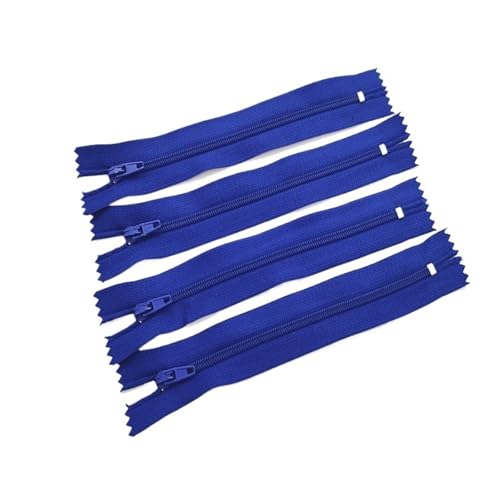 dvnFWKc Universaler Reißverschluss, 10 Stück 3# 7,5 cm – 60 cm (3 – 24 Zoll) geschlossener Nylon-Spiralreißverschluss, geeignet for Kleidung, 20 Farben, Reißverschlüsse for Nähen(Dark Blue,30cm) von dvnFWKc