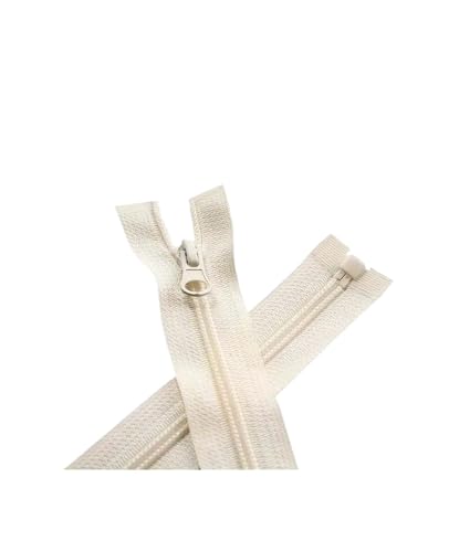dvnFWKc Universaler Reißverschluss, 10 Stück 5# Nylon-Reißverschlüsse, selbstsichernder Einzelschieber, Verschiedene Größen, geeignet for Nähen von Zubehör for Taschen, Kleidung(Beige,50CM) von dvnFWKc