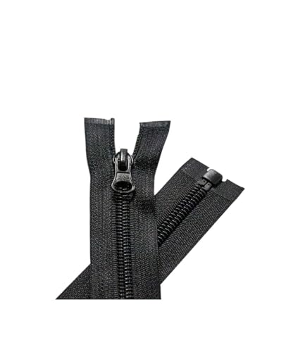 dvnFWKc Universaler Reißverschluss, 10 Stück 5# Nylon-Reißverschlüsse, selbstsichernder Einzelschieber, Verschiedene Größen, geeignet for Nähen von Zubehör for Taschen, Kleidung(Black,70CM) von dvnFWKc