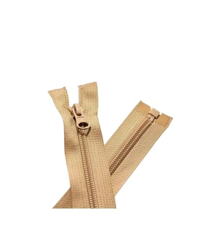 dvnFWKc Universaler Reißverschluss, 10 Stück 5# Nylon-Reißverschlüsse, selbstsichernder Einzelschieber, Verschiedene Größen, geeignet for Nähen von Zubehör for Taschen, Kleidung(Khaki,70CM) von dvnFWKc