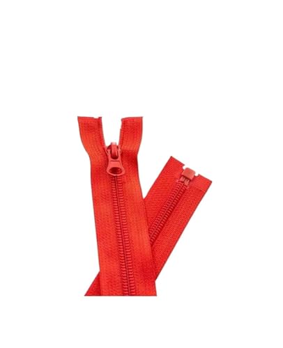 dvnFWKc Universaler Reißverschluss, 10 Stück 5# Nylon-Reißverschlüsse, selbstsichernder Einzelschieber, Verschiedene Größen, geeignet for Nähen von Zubehör for Taschen, Kleidung(Red,50CM) von dvnFWKc