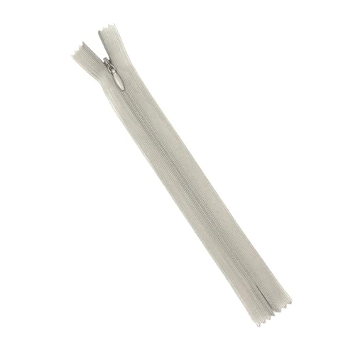 dvnFWKc Universaler Reißverschluss, 10 Stück Lange unsichtbare Reißverschlüsse 3# 18/25/30/40/50/60 cm Nylon-Spulenreißverschluss for DIY-Kleidung, Basteln, Nähzubehör(Gray,40cm) von dvnFWKc