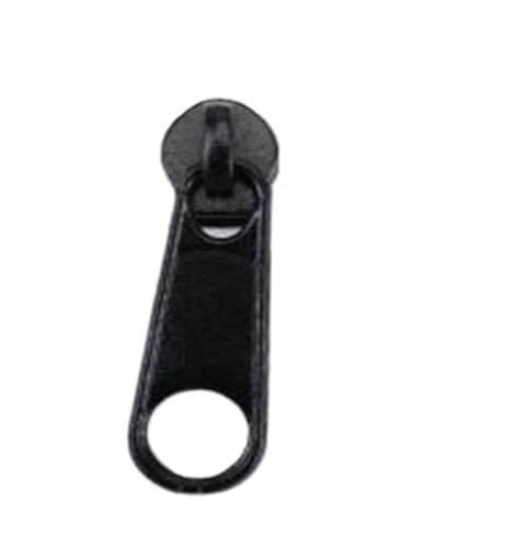 dvnFWKc Universaler Reißverschluss, 10-teiliger Metallschieber aus Zinklegierung for 3# Nylon-Spulenreißverschluss, DIY-Reißverschlusszieherkopf for Nähen von Schneiderwerkzeugen(Black) von dvnFWKc