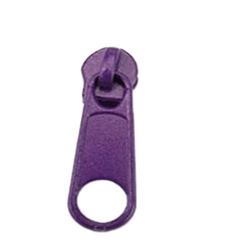 dvnFWKc Universaler Reißverschluss, 10-teiliger Metallschieber aus Zinklegierung for 3# Nylon-Spulenreißverschluss, DIY-Reißverschlusszieherkopf for Nähen von Schneiderwerkzeugen(Dark Purple) von dvnFWKc
