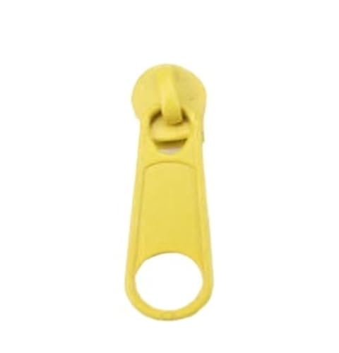 dvnFWKc Universaler Reißverschluss, 10-teiliger Metallschieber aus Zinklegierung for 3# Nylon-Spulenreißverschluss, DIY-Reißverschlusszieherkopf for Nähen von Schneiderwerkzeugen(Yellow) von dvnFWKc