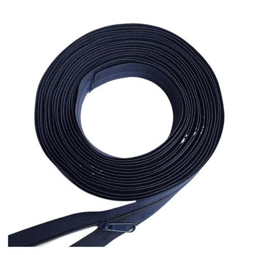 dvnFWKc Universaler Reißverschluss, 3# 1 Meter Lange Nylon-Spulenreißverschlüsse mit 2 Reißverschlussschiebern for Schneidern, Selbernähen, Quiltbezug, Taschenreißverschluss(Dark Blue) von dvnFWKc