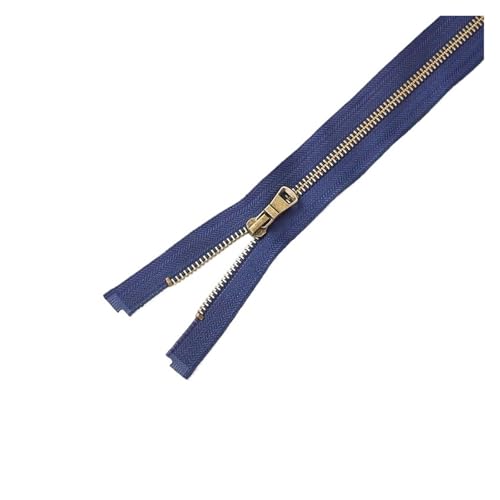dvnFWKc Universaler Reißverschluss, 3 Stück 5# Metallreißverschlüsse, Y-förmige Kleidung, einzelne Öffnung am Ende, geeignet for Jacken, Daunenjacken usw.(Dark Blue,80cm) von dvnFWKc