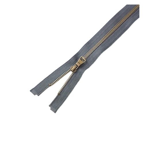 dvnFWKc Universaler Reißverschluss, 3 Stück 5# Metallreißverschlüsse, Y-förmige Kleidung, einzelne Öffnung am Ende, geeignet for Jacken, Daunenjacken usw.(Dark Grey,80cm) von dvnFWKc