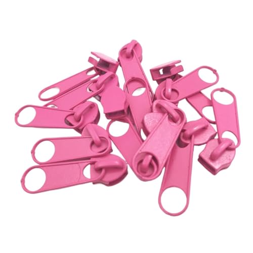 dvnFWKc Universaler Reißverschluss, 50 Stück #5 Nylon-Reißverschluss-Zieher for mehrfarbige Reißverschlussschieber for Taschen, Kleider und andere Näharbeiten(Dark Rose Red) von dvnFWKc