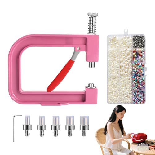 dzqad Perlen Fassungsmaschine | Perlen Gerät | Bastel-Applikator und Nietherstellungsgerät für Hutschmuck Party Hochzeitsdekoration und Schmuck von dzqad