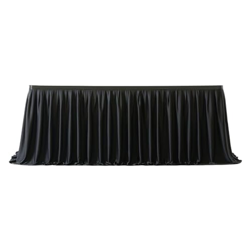 dzqad Tischdekorationsrock | Waschbar Schwarz Volant Tischdecke | 180cm 270cm 420cm Wiederverwendbare Deko Für Weihnachten Geburtstag Taufe Abschlussfeier Baby Shower Halloween Karneval Bankett dzqad Tischdekorationsrock | Waschbar Schwarz Volant Tischdecke | 180cm 270cm 420cm Wiederverwendbare Deko Für Weihnachten Geburtstag Taufe Abschlussfeier Baby Shower Halloween Karneval Bankett von dzqad