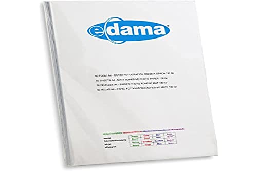 Fotopapier, selbstklebend, matt, 130 g/m², A4 (50) von e-dama