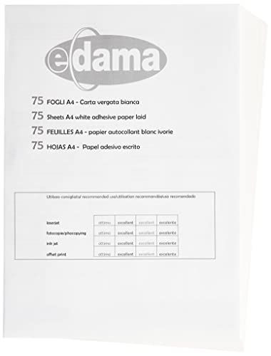 e-dama selbstklebend gerippt weiß. Weinetiketten 75 FF A4, ED.F1VB05A475 von e-dama