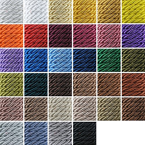 e-kurzwaren 7mm Satinkordel 5m / 20m Kordel gedreht Schmuck Schnur geflochten Zierkord Farbwahl e-kurzwaren 7mm Satinkordel 5m / 20m Kordel gedreht Schmuck Schnur geflochten Zierkord Farbwahl von e-kurzwaren