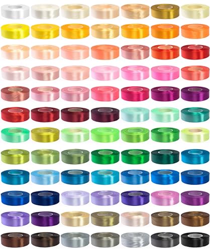 e-kurzwaren Satinband, 38 mm x 32 m, gemischte Farben, Hochzeit, Party, Geschenkverpackung, Schleife von e-kurzwaren
