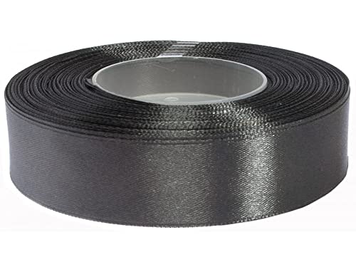 e-kurzwaren Satinband 25mm/32m 8140 Grau Schleifenband Dekoband Hochzeit Geschenkband Karten von e-kurzwaren