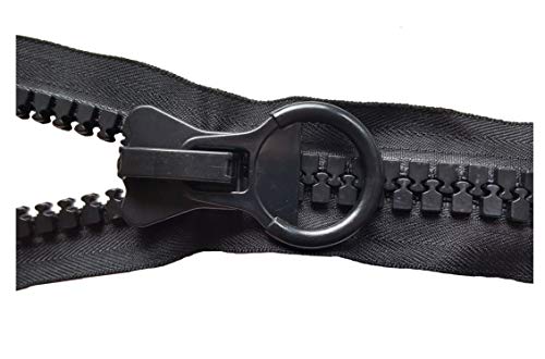 Jumbo Reißverschlüsse 14 mm für große Taschen etc. schwarz teilbar 50 70 90 110 130 150 200 cm (70 cm) von Homry