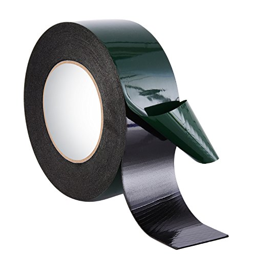 10 m (50 mm) Schaumstoff Klebeband Doppelseitiges Schwamm Band Wasserdichte Montage Klebeband Rolle Automotive Grade Nummernschild Auto Verzierungen, Schwarz von EBOOT