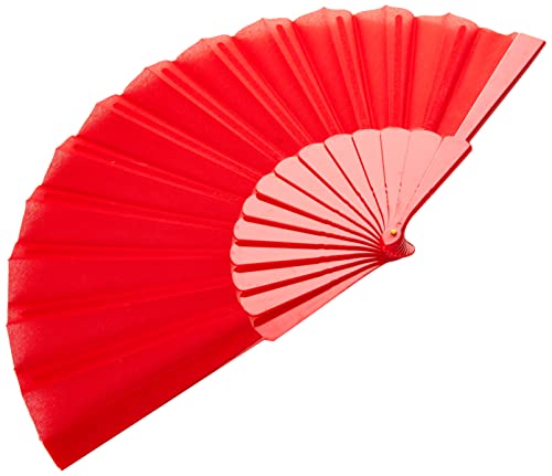 eBuyGB Handheld Pretty Fan – Wedding Favour und Zubehör, Plastik, rot, 26.59 x 24 x 3.2 cm von eBuyGB