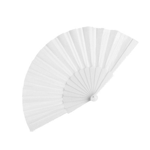 eBuyGB Handheld Pretty Fan – Wedding Favour und Zubehör, Plastik, weiß, 25.2 x 15.01 x 5.59 cm von eBuyGB