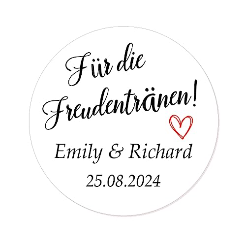 50 personalisiert 4 cm Runde Hochzeitsaufklebersticker - Für die Freudentränen Liebe Herz Gewebe Stickers Papieraufkleber Etiketten für Hochzeit,Taufe,Gastgeschenk,Tischdeko,Taschentücher - Rd 254 50 personalisiert 4 cm Runde Hochzeitsaufklebersticker - Für die Freudentränen Liebe Herz Gewebe Stickers Papieraufkleber Etiketten für Hochzeit,Taufe,Gastgeschenk,Tischdeko,Taschentücher - Rd 254 von eKunSTreet