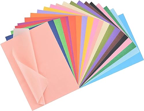 eLander Seidenpapier 300 Blatt A4 bunt 20 Farben, 16 g/m Transparentpapier bunt, buntes Papier A4, Papierblumen, Tischdekoration, die in Geschenktüten gefüllt wird. von eLander