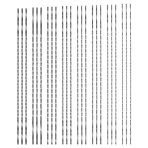 eMagTech 24-teiliges Dekupiersägeblatt Set mit Spiralzähnen für Metall Holz Kunststoff Sägen Holzschneiden Formen Schmuckherstellung Metallbearbeitung Basteln 130mm (#1–#8) von eMagTech