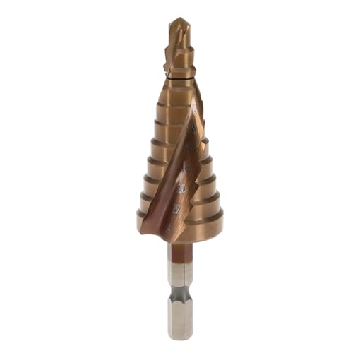 eMagTech Stufenbohrer M35 HSS Spiralnut Stufenbohrer 6–24 mm zum Bohren und Vergrößern von Löchern für Kunststoff Holz Metall Edelstahl 1/4 Zoll Sechskantschaft von eMagTech