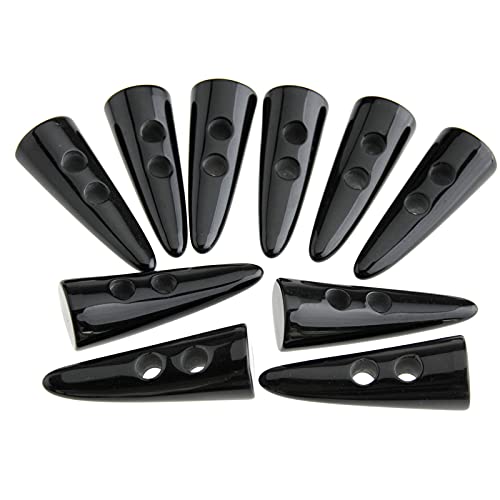 eMagTech 10 Stück 50mm Knebelknöpfe Harz Knöpfe für Jacke, Mäntel, Blazer, zum Nähen, Schwarz eMagTech 10 Stück 50mm Knebelknöpfe Harz Knöpfe für Jacke, Mäntel, Blazer, zum Nähen, Schwarz von eMagTech