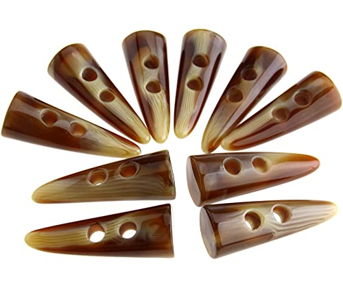 eMagTech 10 x Knöpfe für künstliche Zähne, Horn, 50 mm, groß, für Mantel, Jacke, DIY eMagTech 10 x Knöpfe für künstliche Zähne, Horn, 50 mm, groß, für Mantel, Jacke, DIY von eMagTech