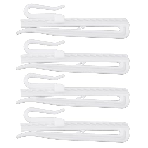 eMagTech Gardinenhaken, 85 mm, 100 Stück, 85 mm, tief, Plissee-Haken, Kunststoff, Verriegelung, Vorhangband-Clips, Aufhänger für Duschtür, Fenster, Vorhänge, Weiß eMagTech Gardinenhaken, 85 mm, 100 Stück, 85 mm, tief, Plissee-Haken, Kunststoff, Verriegelung, Vorhangband-Clips, Aufhänger für Duschtür, Fenster, Vorhänge, Weiß von eMagTech