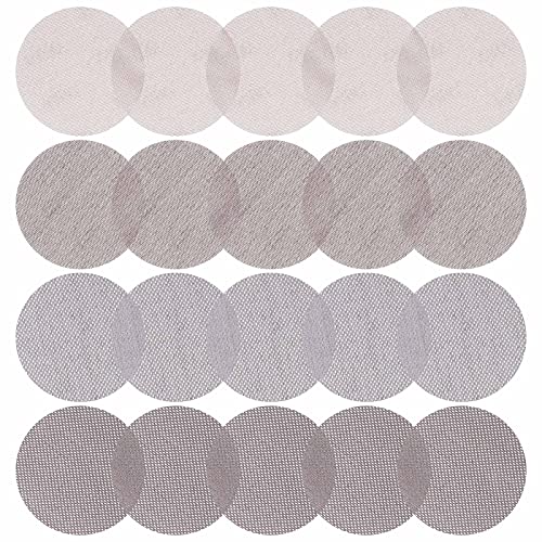 eMagTech Mesh Klett-Schleifscheiben 80/150/240/400 Staubfrei Schleifscheibe Langlebige Schleifpapier für Holzmöbelboden 20 Stück 125mm von eMagTech