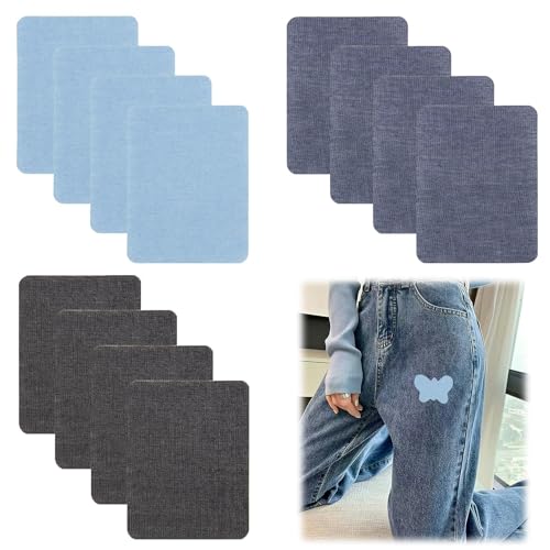 Aufnäher zum Aufbügeln, Denim, hochwertig,100% Baumwolle, Hochwertige Flicken für Innen- und Außenbereich, Ideal für Reparatur und Dekoration, Blaue Farbtöne, Größe 9,5 cm x 12,5 cm Aufnäher zum Aufbügeln, Denim, hochwertig,100% Baumwolle, Hochwertige Flicken für Innen- und Außenbereich, Ideal für Reparatur und Dekoration, Blaue Farbtöne, Größe 9,5 cm x 12,5 cm von eModwey